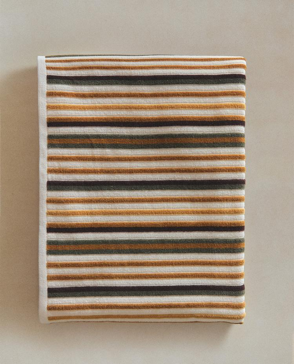 ZARA HOME ПОЛОТЕНЦЕ ИЗ ВЕЛЮРА В ПОЛОСКУ, РАЗНОЦВЕТНЫЙ