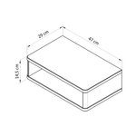Тумба прикроватная, 47х29х14.5, Мелания, подвесная, с полкой, массив дуба, лак, Dipriz