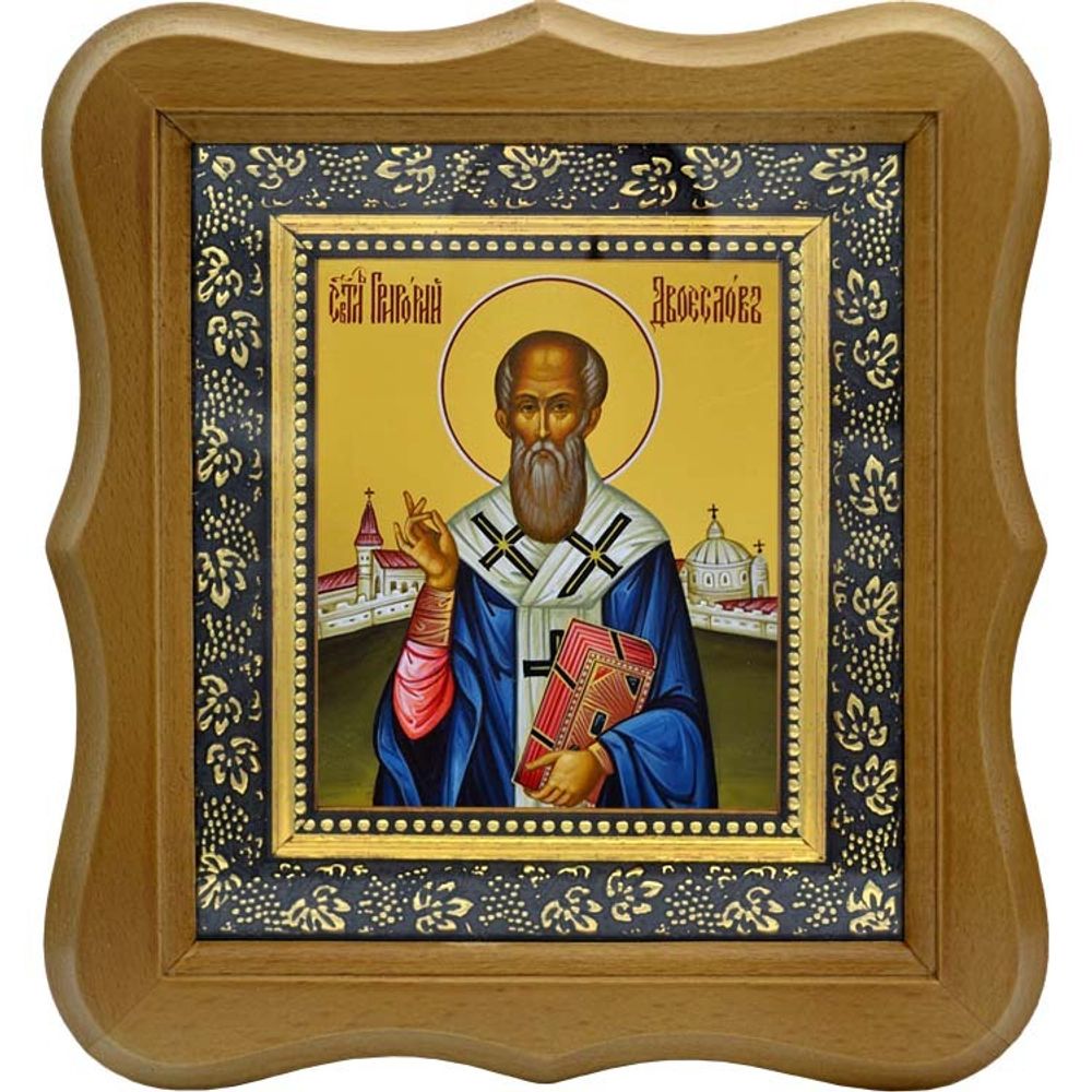 Григорий Великий (Двоеслов) святитель. Икона на холсте.