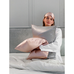 Наволочка из натурального шелка цвета пыльной розы из коллекции essential, 50х70 см