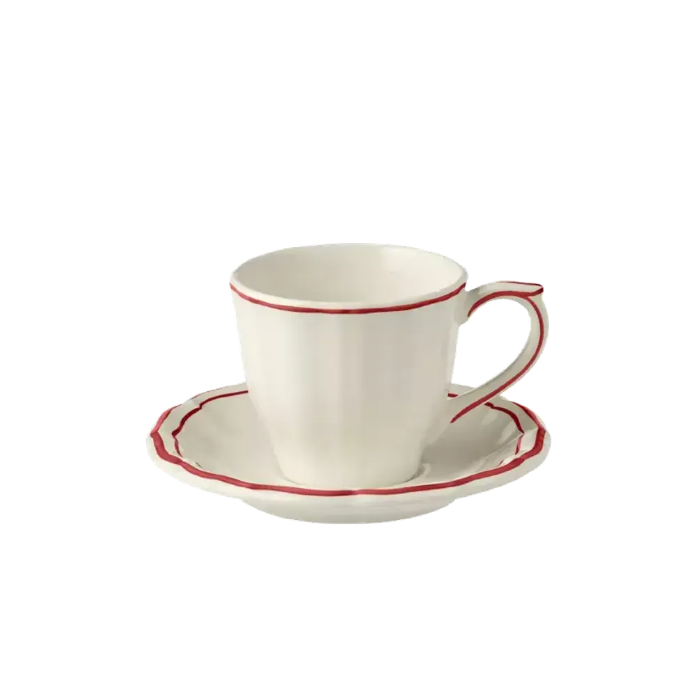 Чашка чайная с блюдцем Gien Filet Cobalt (175 мл)