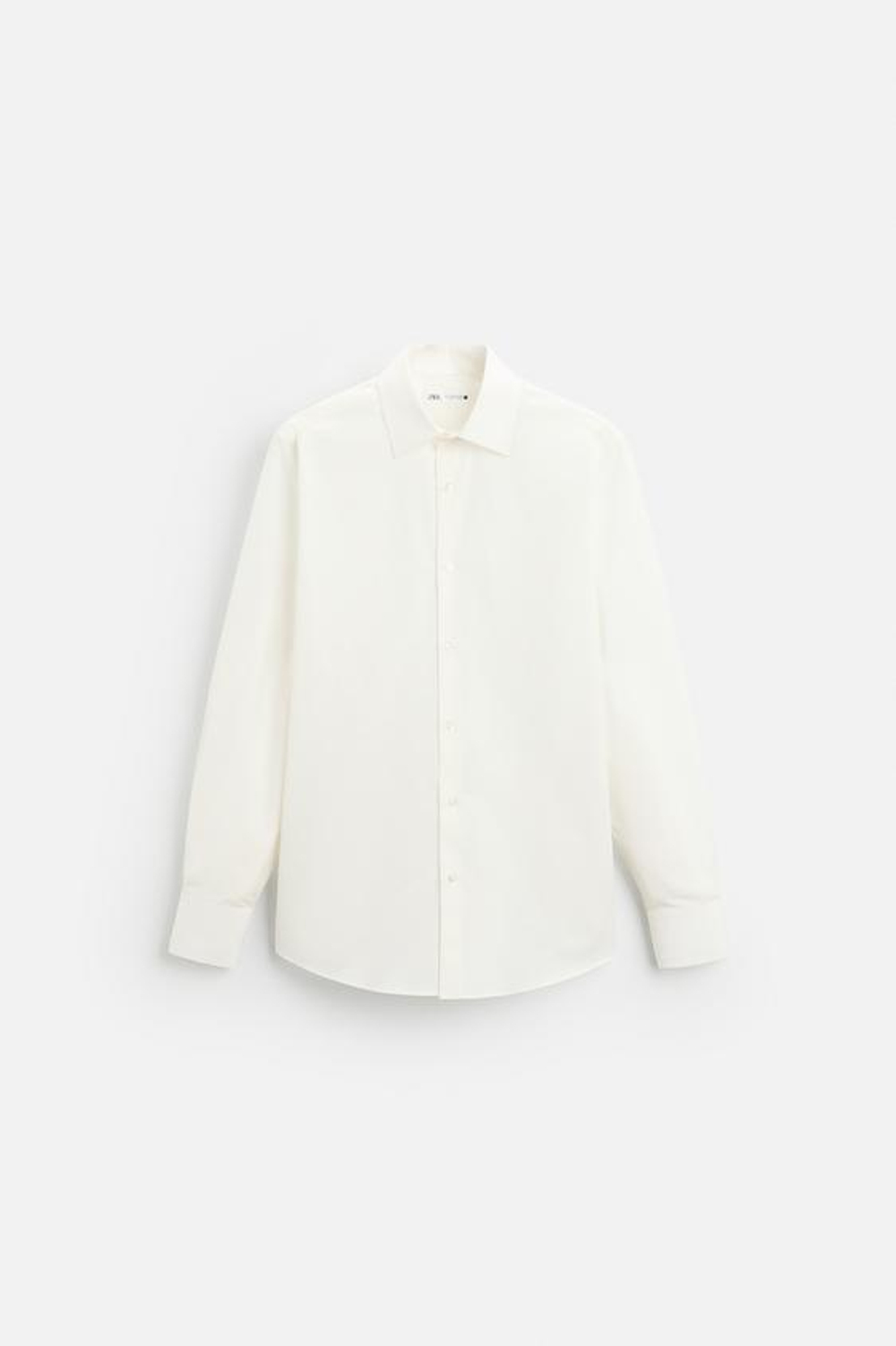 ZARА РУБАШКА SLIM FIT, ЖЕЛТОВАТО-БЕЛЫЙ