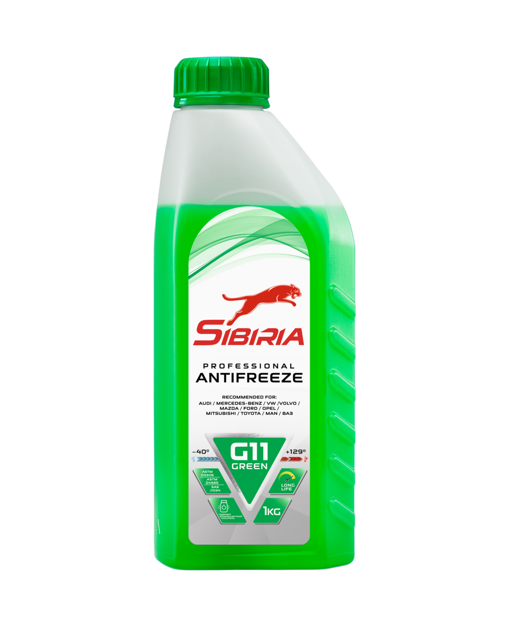 Антифриз Sibiria G11, зелёный, 1 кг
