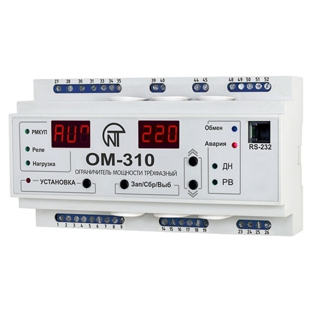 Ограничитель мощности ОМ-310 трехфазный на DIN-рейку 3425604310