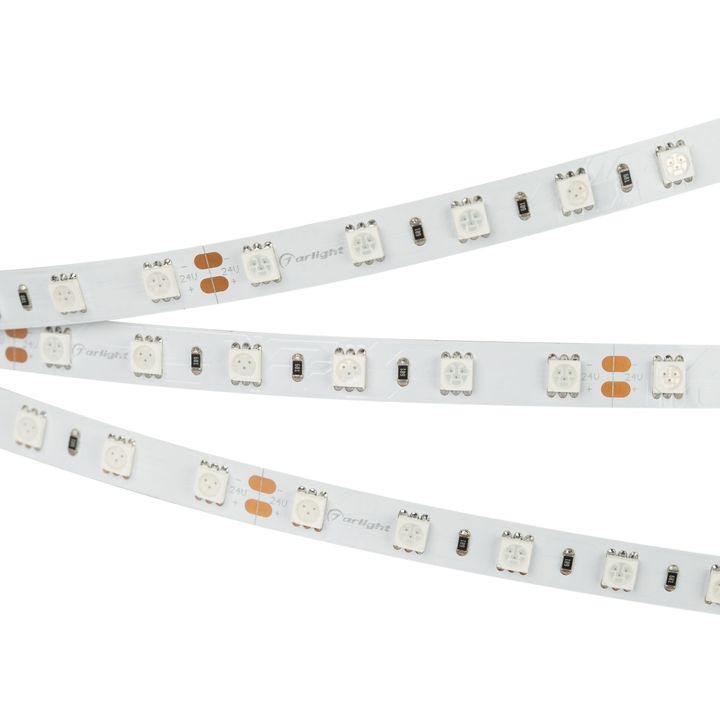 Светодиодная лента Arlight 4W/m 60Led/m 5060SMD синий 5M RT-B60-10mm 24V Blue 008819(3)