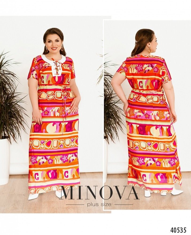 Платье 440Б-оранжевый Minova