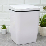 Ведро для мусора 12л сенсорное "Доляна", цвет белый