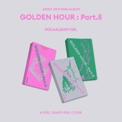 (ПРЕДЗАКАЗ) Альбом ATEEZ - GOLDEN HOUR : PART.5 14th Mini Album POCAALBUM 3 Version SET