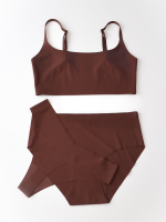 Топ цвет темно - коричневый размер XS