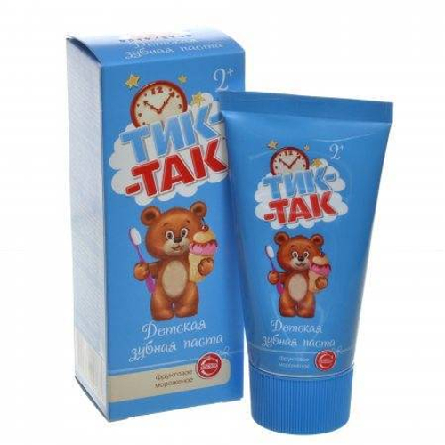 Зубная паста Тик-Так Фруктовое мороженое 2+ 62 г