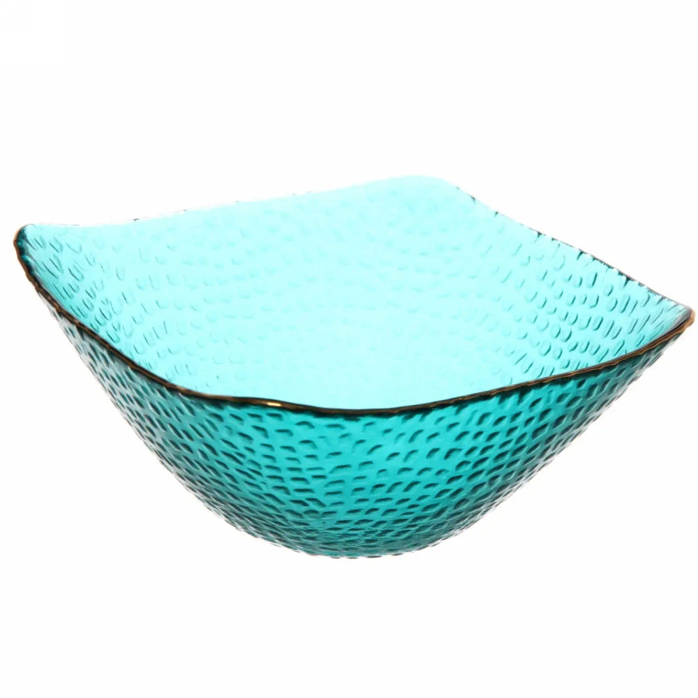 Салатник стеклянный «ICE CRYSTAL» 18*8,5см морской