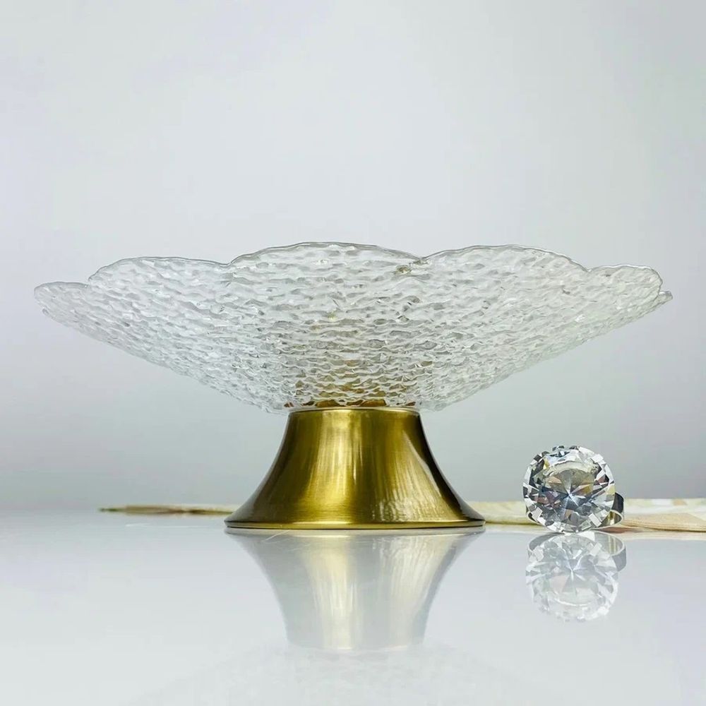 Lenardi 588-712 Конфетница 18см на ножке в под.уп.(х12)Стекло