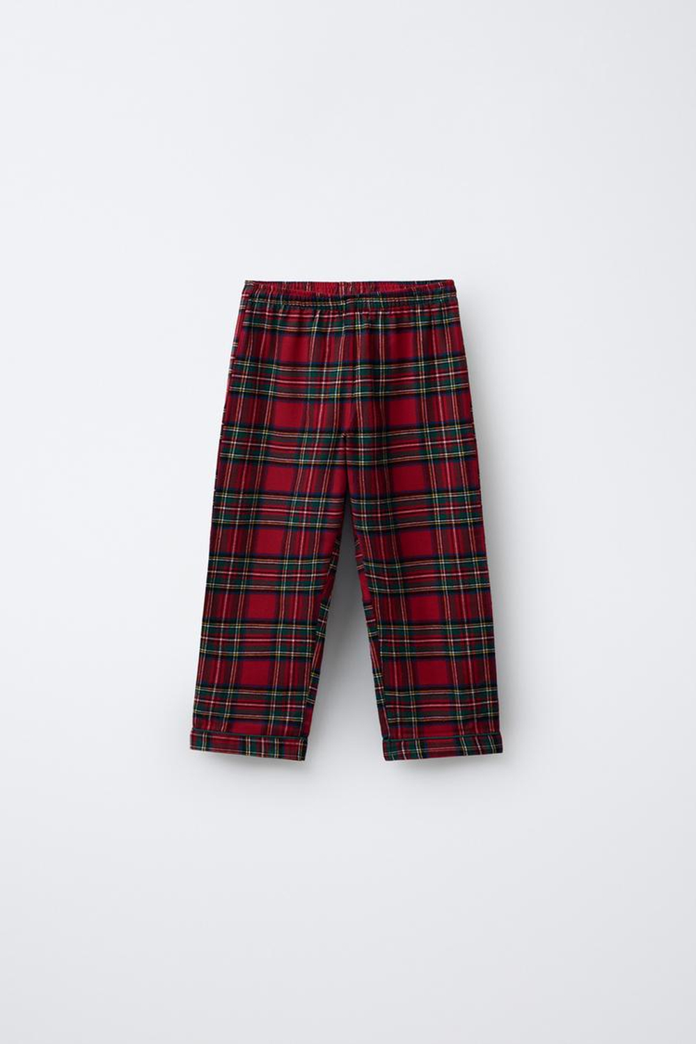 ZARA ФЛАНЕЛЕВАЯ ПИЖАМА В КЛЕТКУ, КРАСНЫЙ