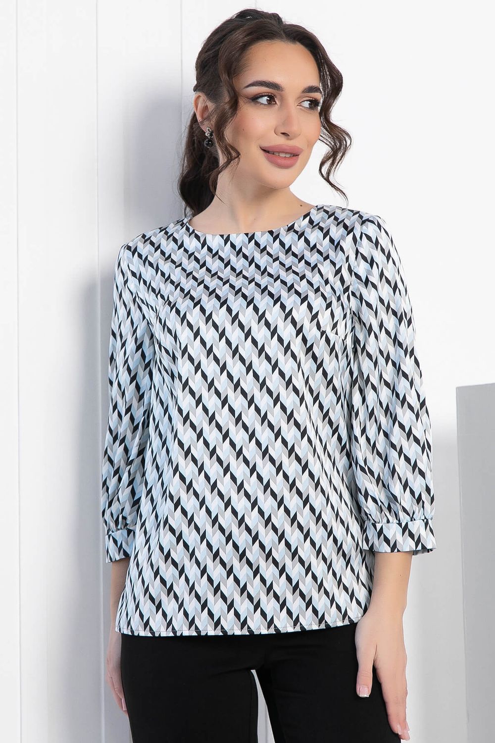 Блуза Мечта сезона (серо-голубая) Б12909-16М LT Collection