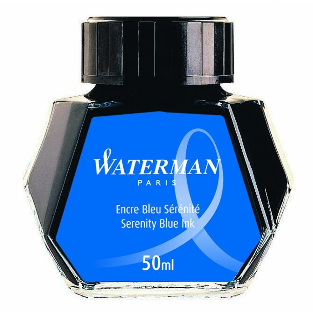 Чернила для перьевых ручек синие Waterman Ink Bottles Hexagonal