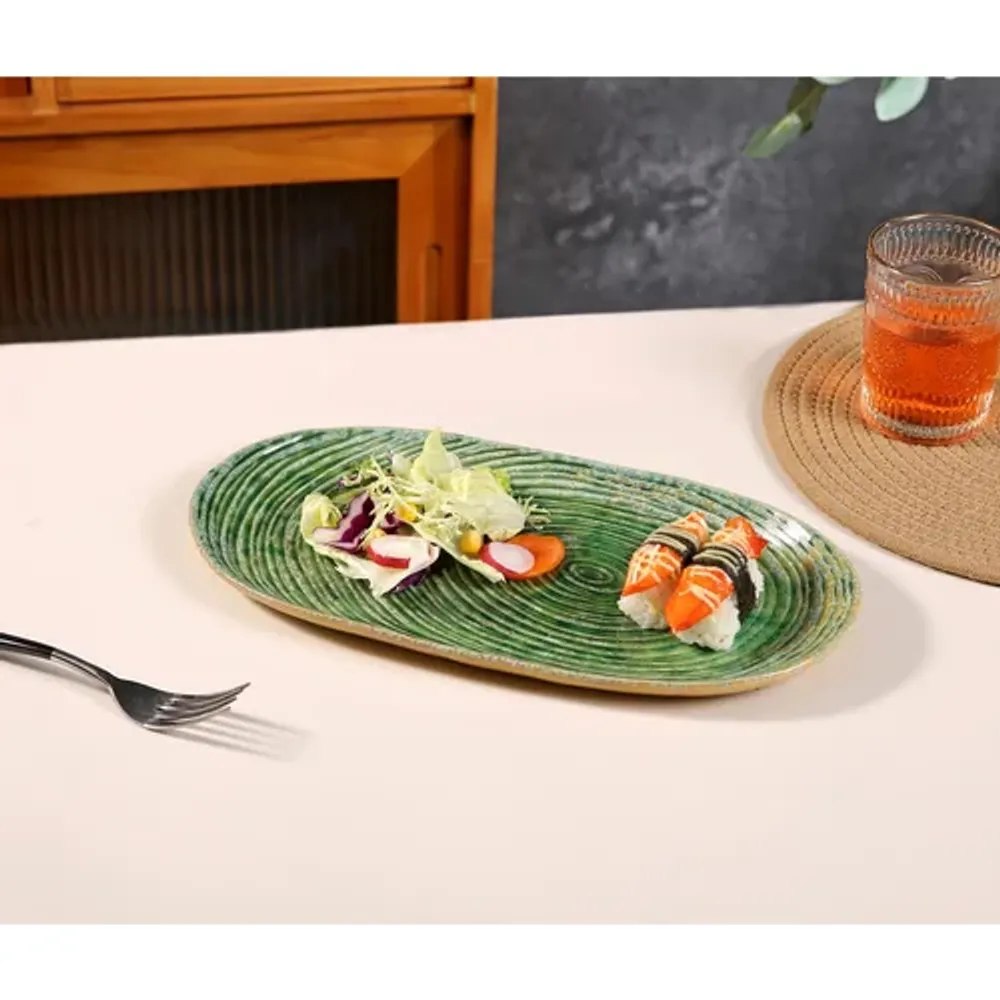 Блюдо овальное 33*17 см h2 см Green Frutti di Mare P.L. [1]