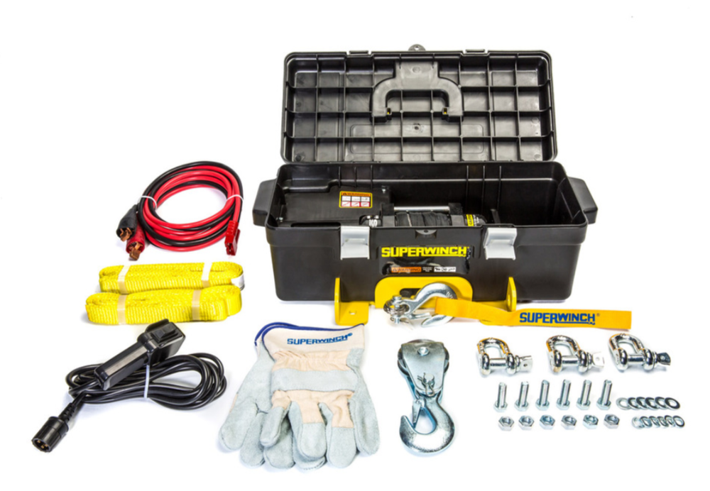 Лебедка переносная в коробке Winch2G 4000 электрическая 12В с синтетическим тросом