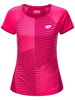 Футболка для девочки теннисная Lotto Top Ten G II Tee PL - vivid fuchsia/glamour
