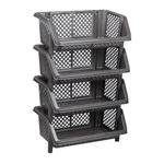 Этажерка для хранения Эконом 4-х секцион. цвета в ассортименте