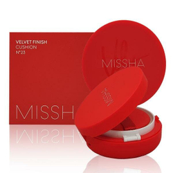 Тональный кушон с матовым финишем.  Missha Тон 23 Velvet Finish Cushion SPF50+ PA+++№23 15 гр.
