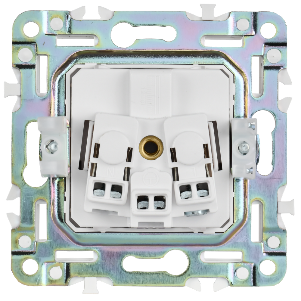 SKANDY Розетка с заземлением без защитных шторок 16А SK-R05Sh шампань IEK