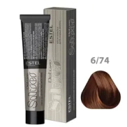 ESTEL De Luxe Silver Краска для волос, 6/74 темно русый коричнево-медный, 60 мл
