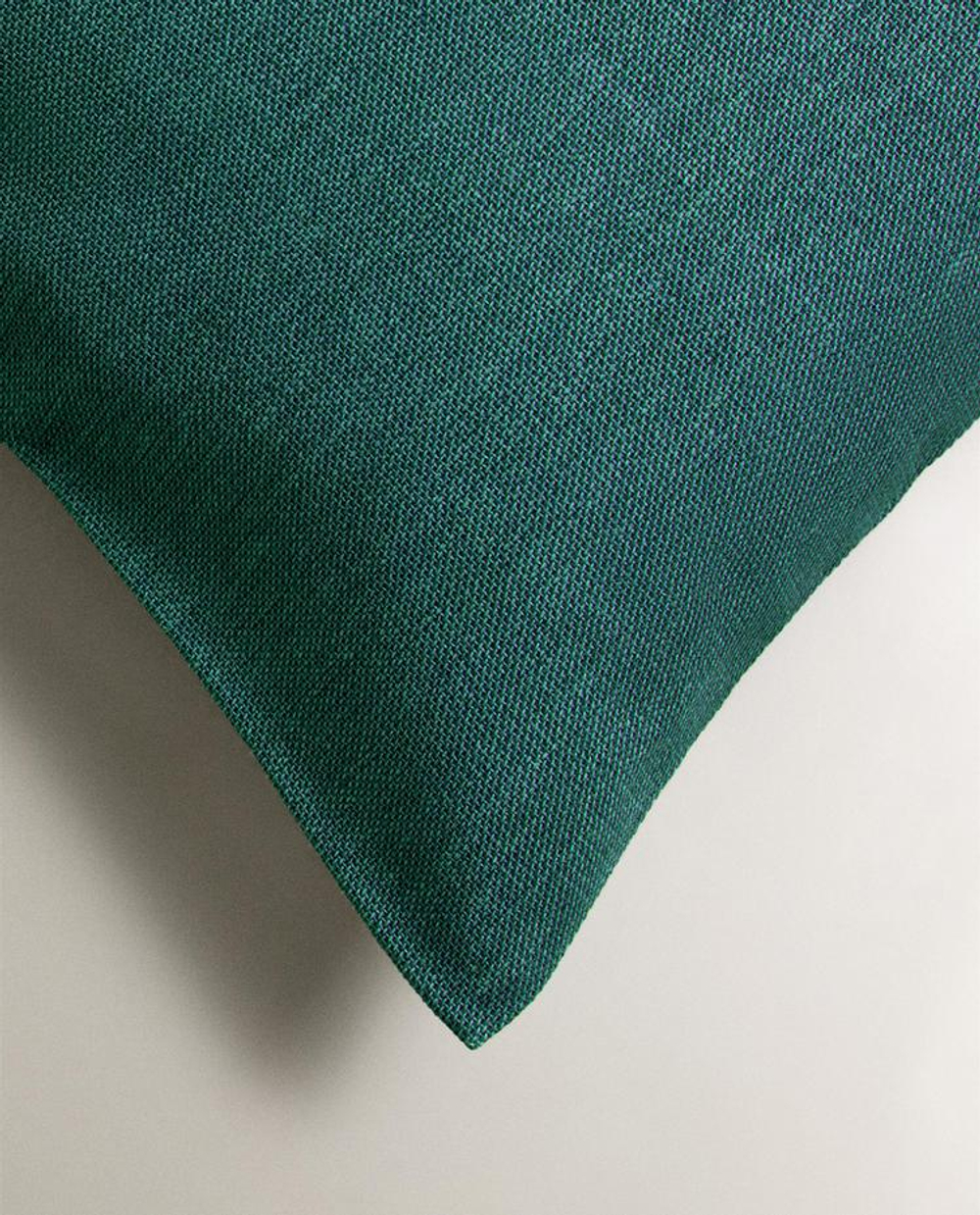 ZARA HOME ОДНОТОННАЯ НАВОЛОЧКА, БИРЮЗОВЫЙ