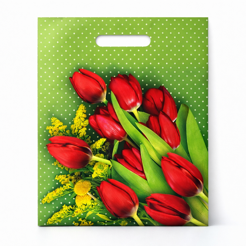 Пакет с вырубной ручкой Мимоза (30х40)