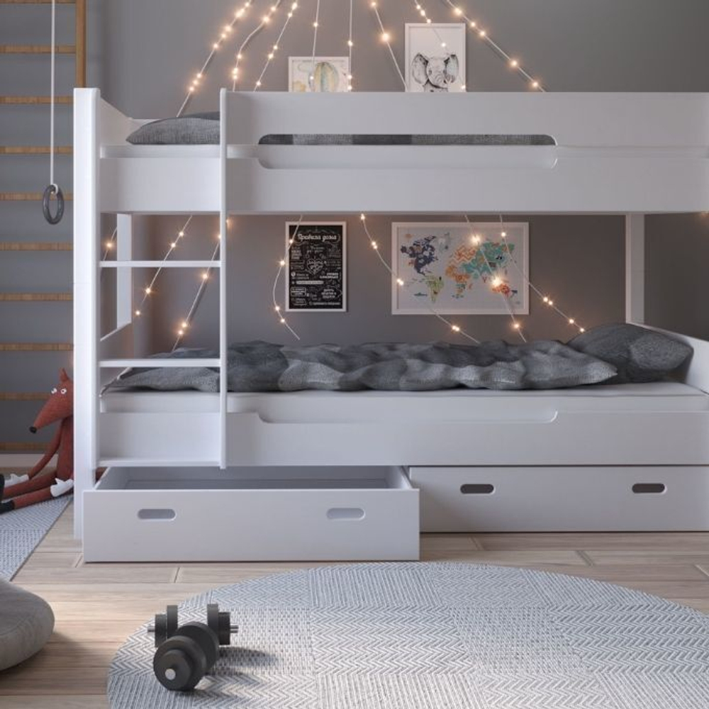 Кровать двухъярусная Polini kids Dream 1500, белый