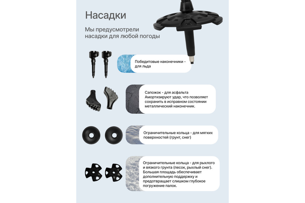 Палки для скандинавской ходьбы RoadLike Scandi