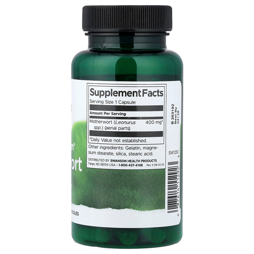 Swanson, Full Spectrum®, пустырник, 400 мг, 60 капсул