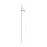 Скрытый плинтус Invisible I100+PL80 под покраску