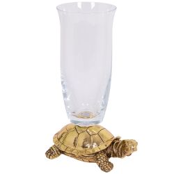 Ваза для цветов Черепаха с чашей Аура Бронза