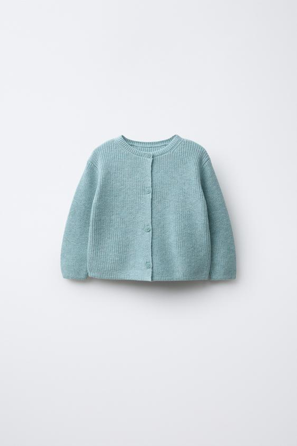 ZARA ВЯЗАНЫЙ КАРДИГАН, ЗЕЛЕНОВАТО-СИНИЙ