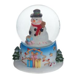 GAEM Фигурка декор в стекл шаре "Дед Мороз/Снеговик", D 4.5 см, L5,5 W5 H6 см, 2в.
