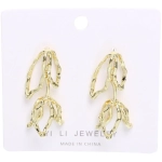 Серьги «ЭЛЛОДИ», тюльпаны, цвет золото и серебро, 4*1,5см