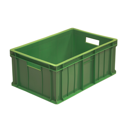 Ящик п/э 600х400х250 сплошной цв. зеленый