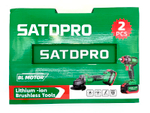 SATDPRO 2 в 1 УШМ (болгарка) и ГАЙКОВЕРТ Набор электроинструментов Бесщеточный 2 акб