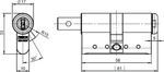 Профильный цилиндр с поворотной ручкой eCLIQ N534,KNF=7