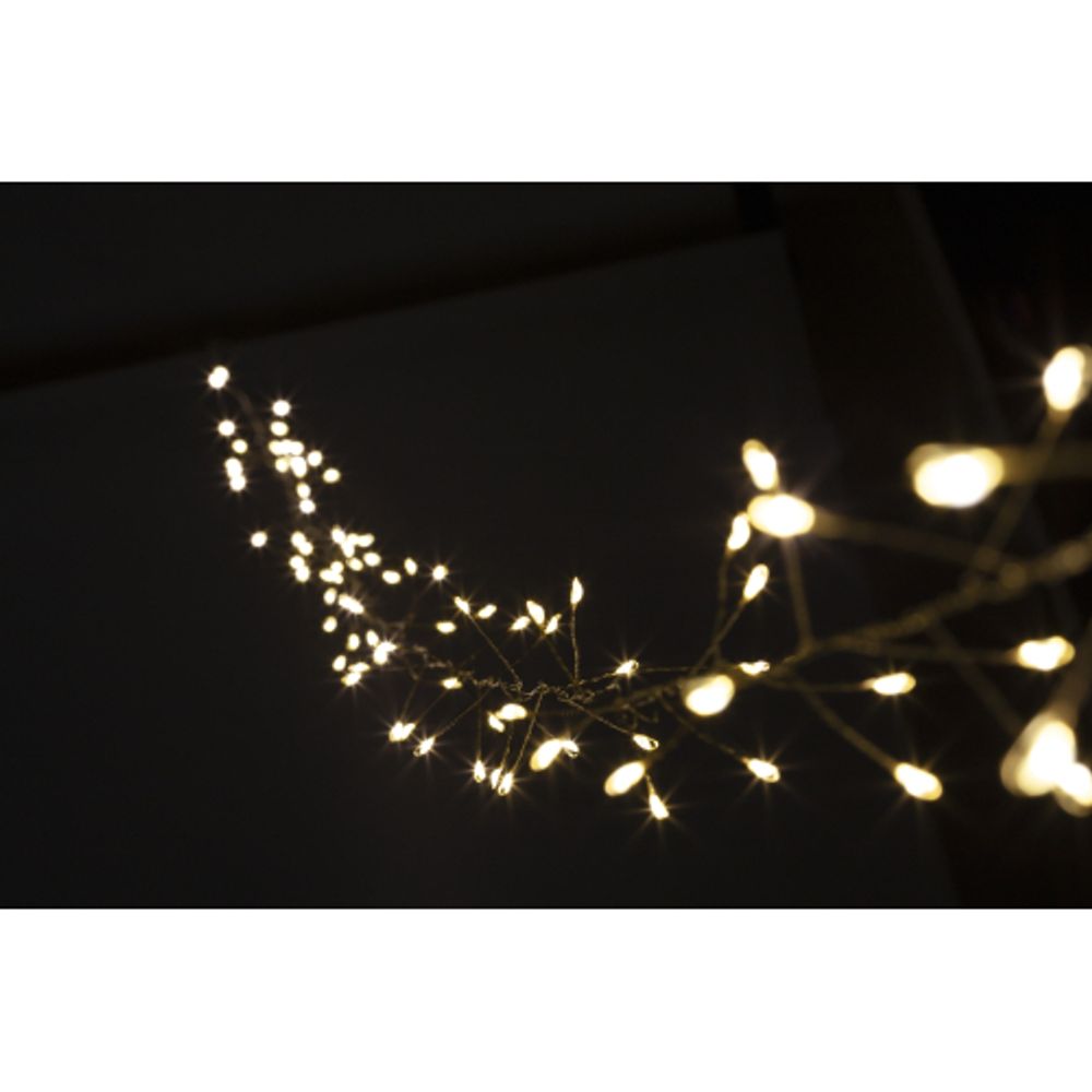 Светодиодная новогодняя гирлянда ЭРА ЕNIG - 100M нить Мишура 3 м теплый белый 150 microLED 220 V