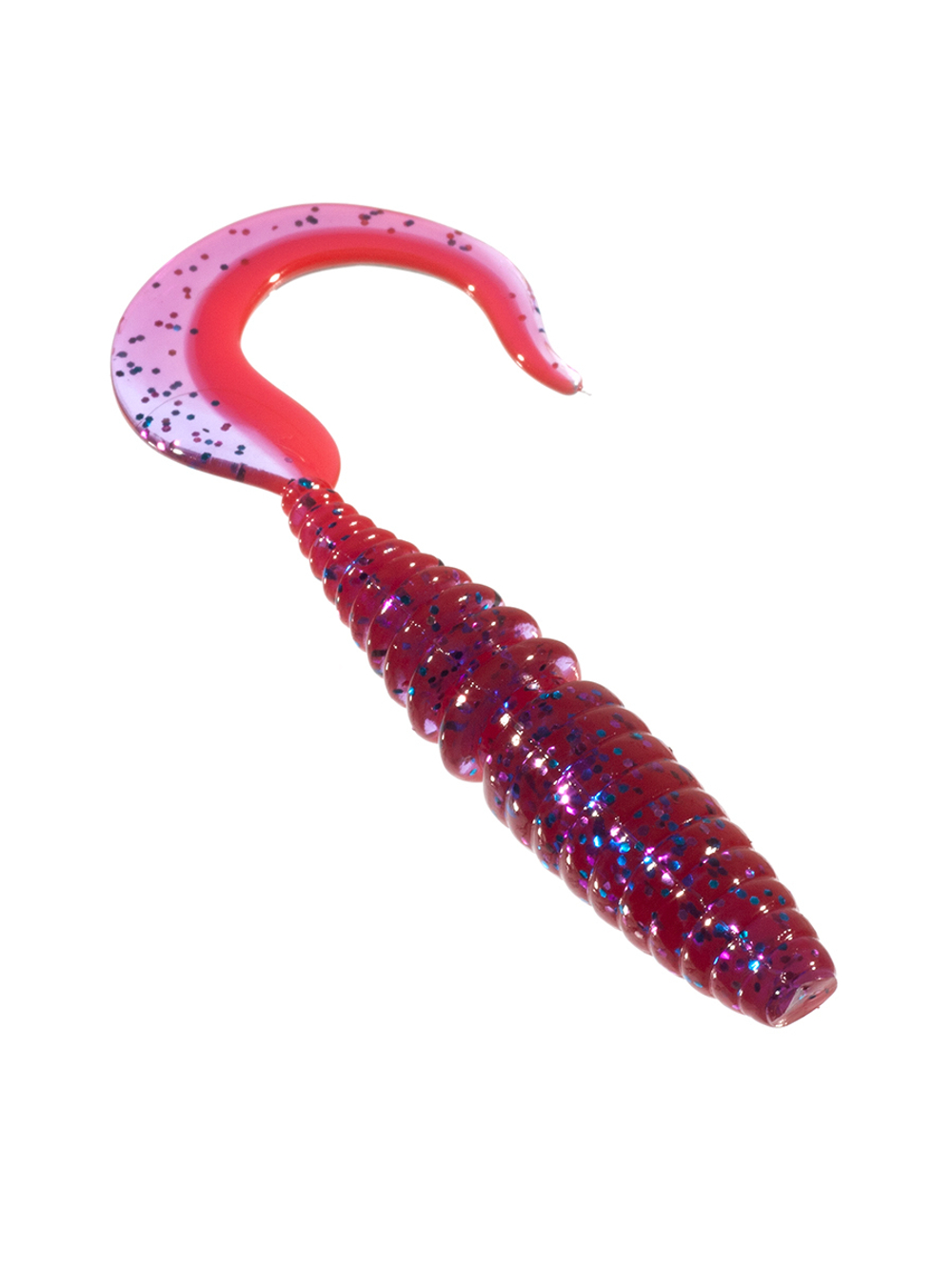 Приманка ZUB-TWIST  90мм(3,5")-5шт, (цвет 021) фиолетовый верх-красный низ