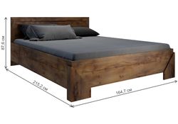 Двуспальная кровать Саманта 160х200 таксония шоколадная