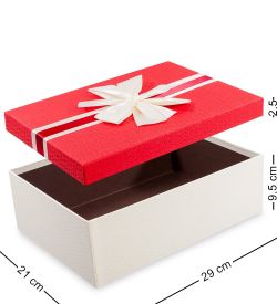 WF-20/3-A Коробка «Прямоугольник» цв.бел./красн.