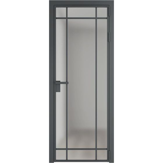 Алюминиевая дверь 5AG серая ночь остеклённая