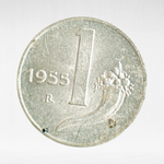Italy 1 Lira 1955 R "Balance and Cornucopia", XF