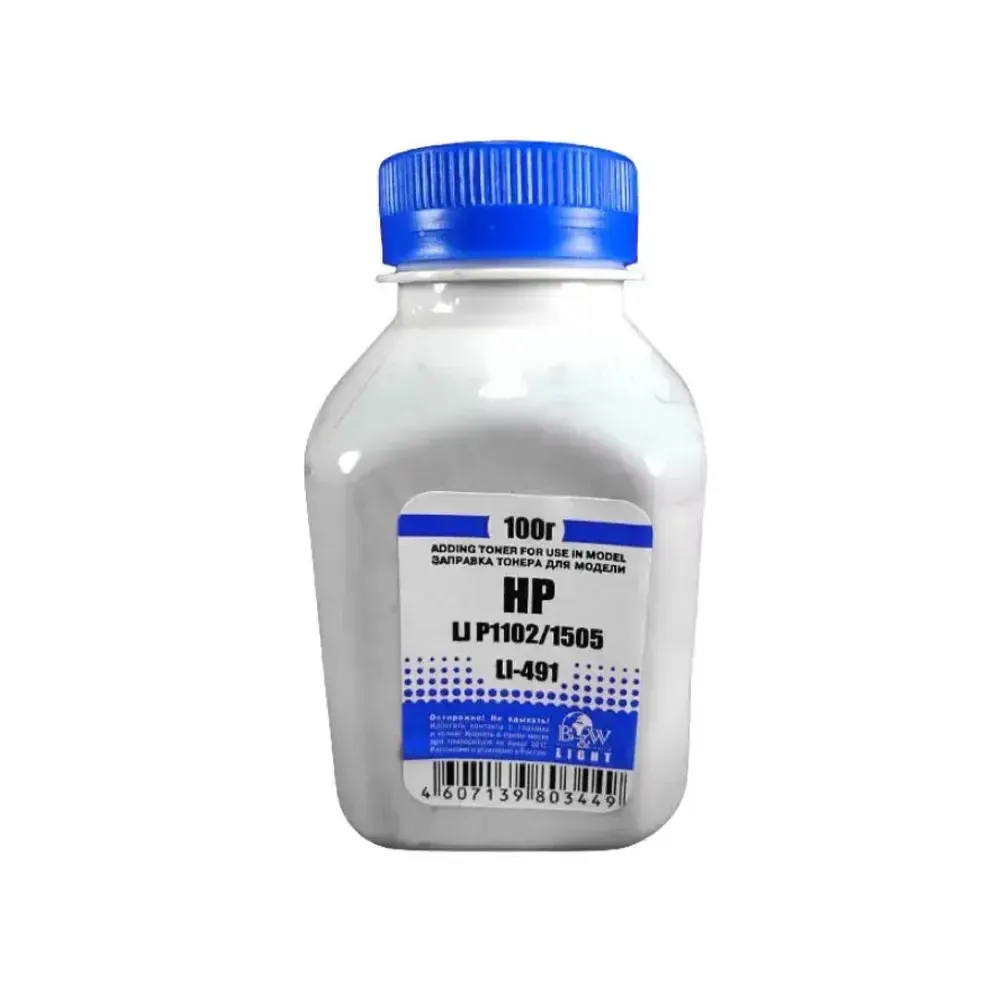 Тонер для картриджей HP CB436A/CE278A/CE285A/CF283A/CF283X, Canon CRG-713/726/728/737 ( 100г) Black&amp;White Light Россия