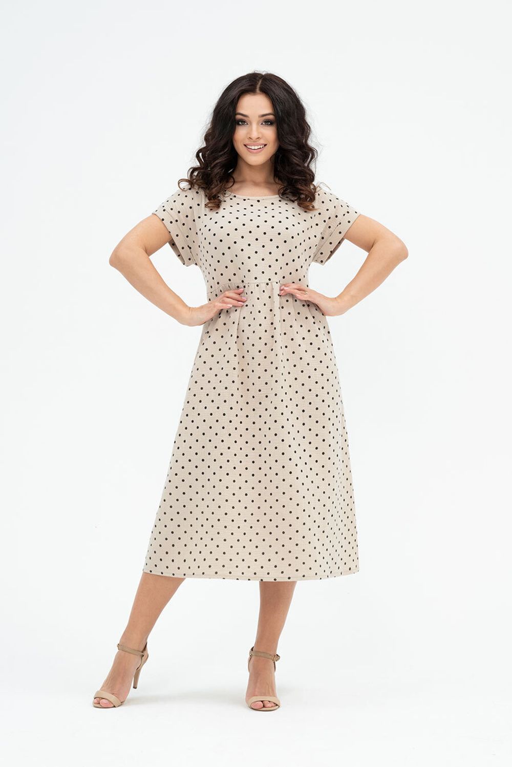 Платье Алания (46-56) Serenada бежевый (Акция)