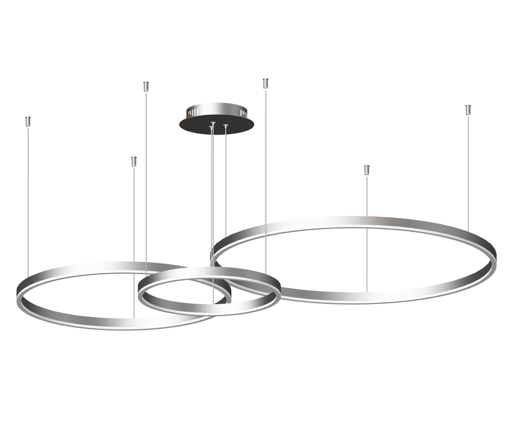 08223,16P(4000K) Люстра Тор серебро d80+60+40