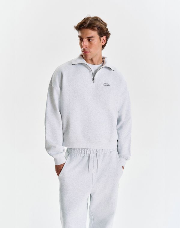 Толстовка Half-zip Logo de base 02 меланж - фото 2