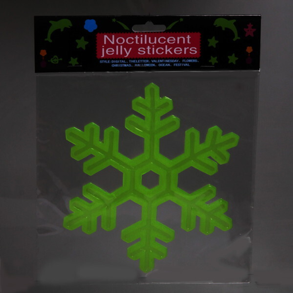 Наклейка декоративная «Сказочная снежинка» 26*20 см (светится в темноте)